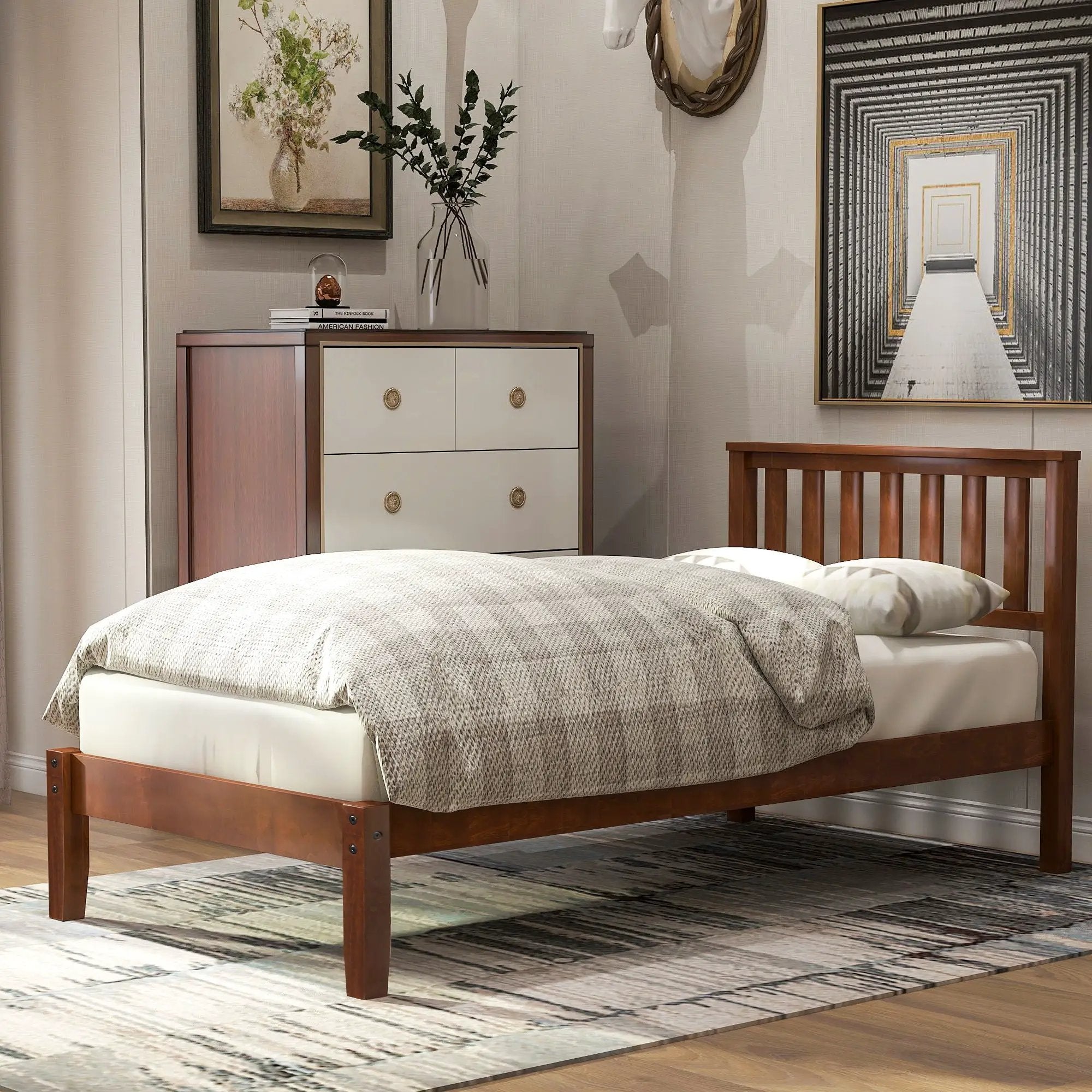 Platform Bed With Headboard, Footboard, Slat Support by Unique Piece Furniture