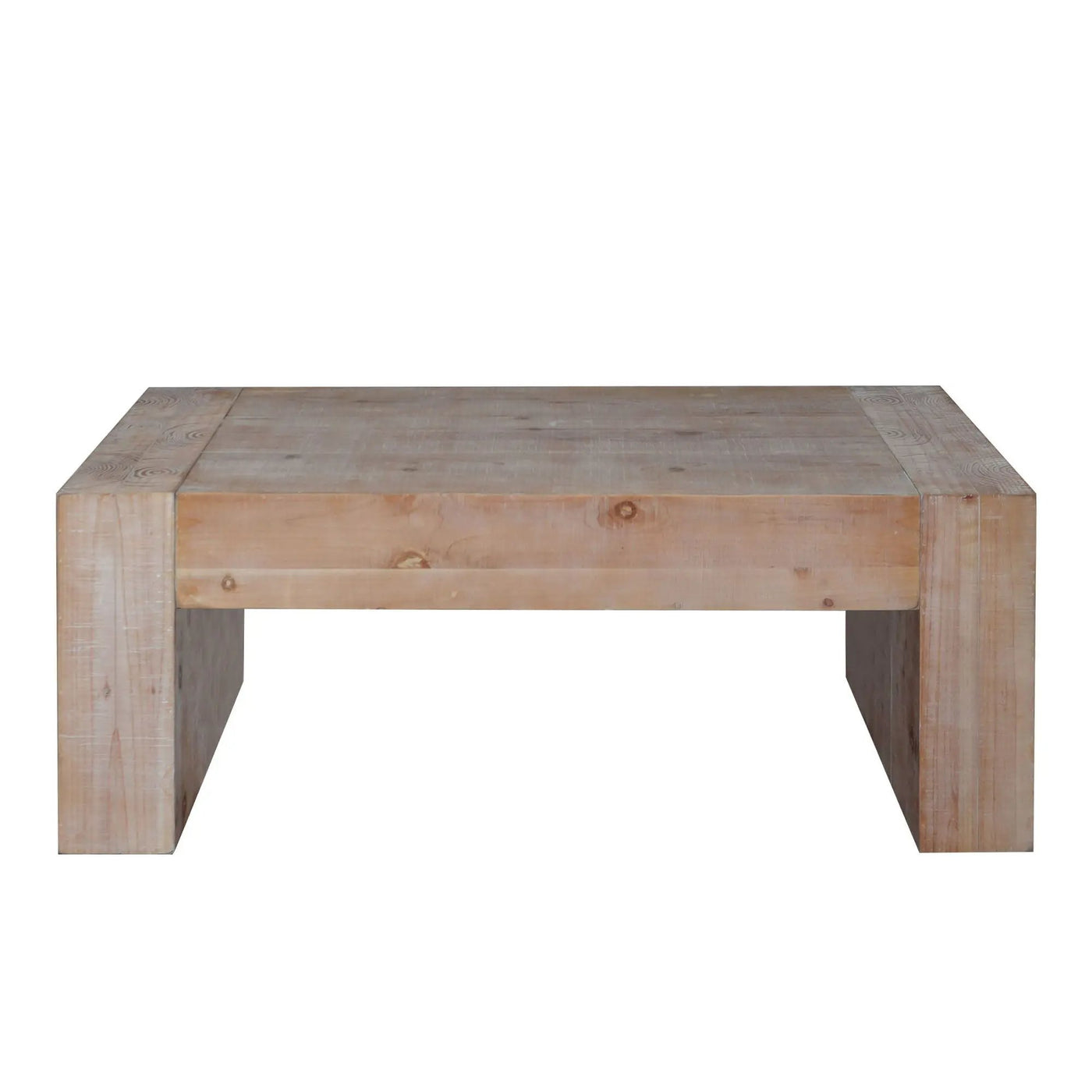 Modern Farmhouse Living Room Block Leg Coffee Table by HouseOfZazla