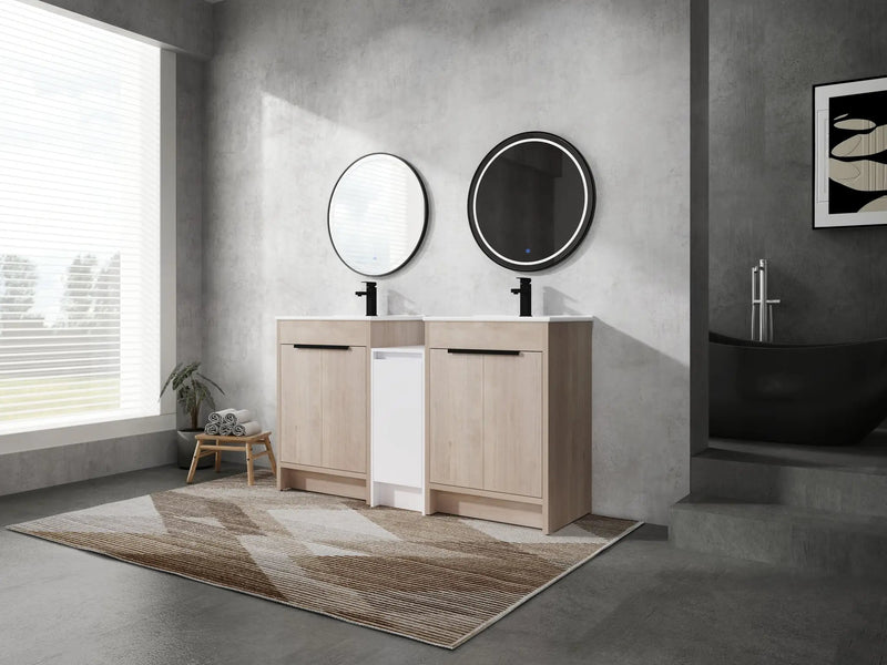 60 Inch Freestanding Bathroom Vanity with Ceramic Sink by HouseOfZazla