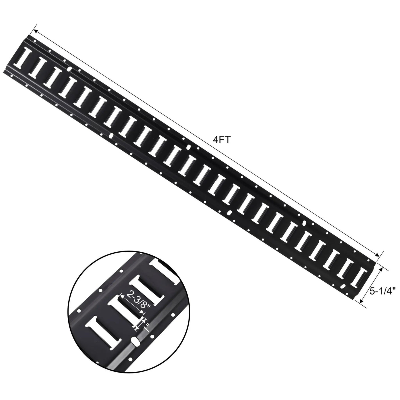 Heavy Duty E Track Tie-Down Rail Kit with O-Ring Anchors and Rope Tie Offs by HouseOfZazla