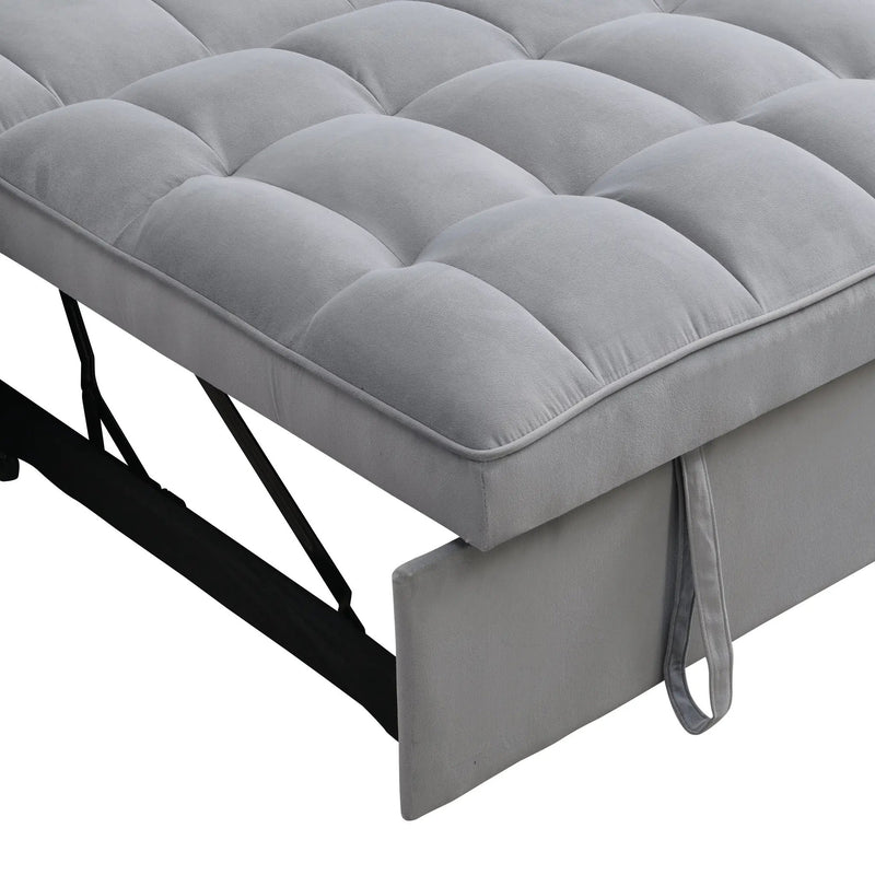 Modern Velvet Loveseat Futon Sofa Couch with Pullout Bed by HouseOfZazla