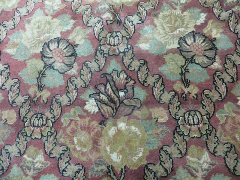6' X 9' Handmade India Floral Oriental Wool Rug Carpet by Jewel Rugs