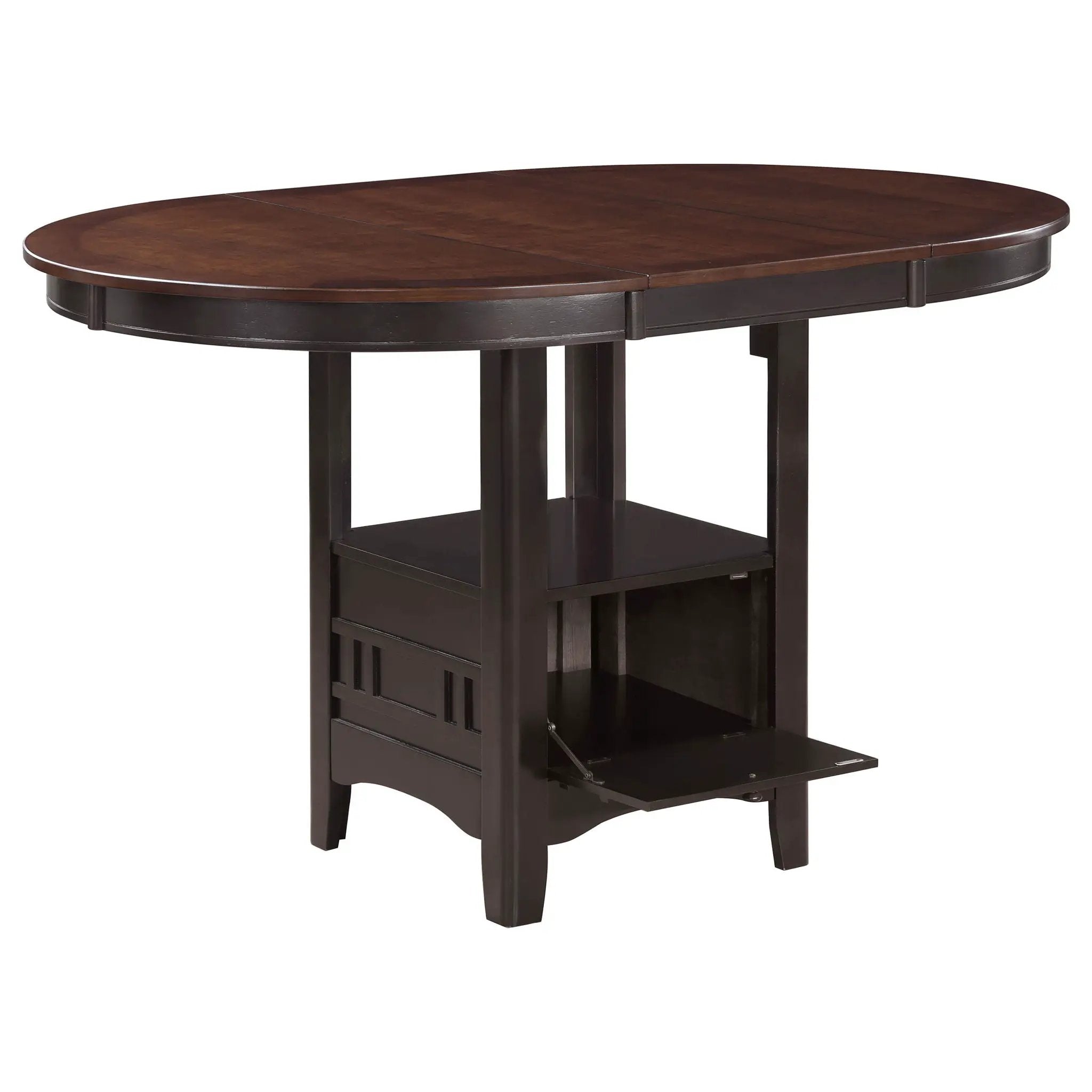 Lavon Oval 60-inch Counter Height Extension Dining Table Chestnut by Unique Piece Furniture