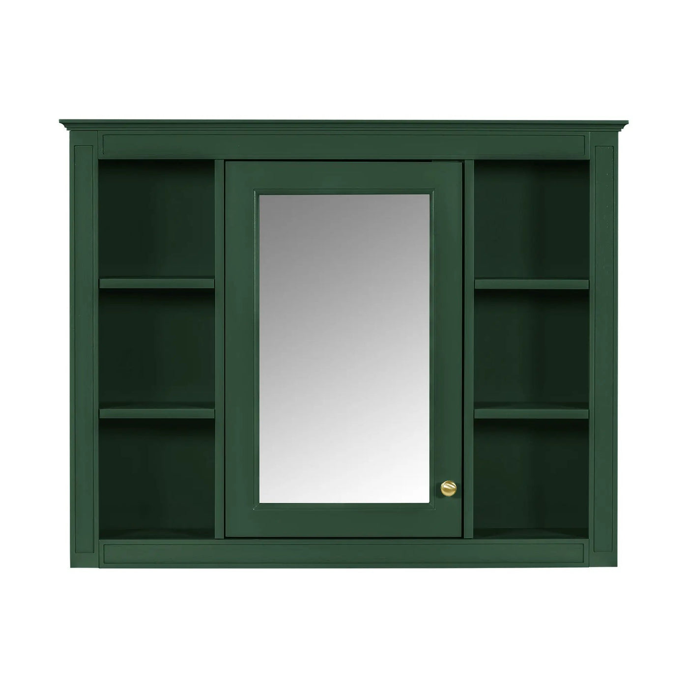 Wall Mounted Medicine Cabinet With Mirror, Storage Cabinet Featuring 6 Open Shelves And Adjustable Interior by HouseOfZazla