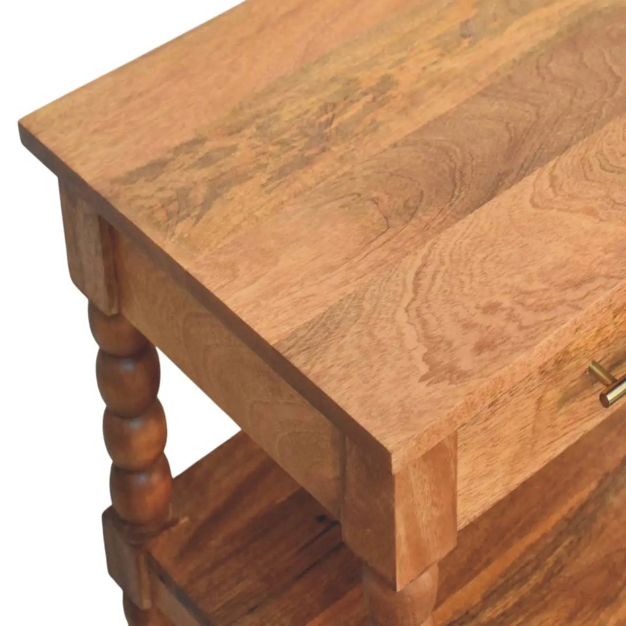 Solid Wood Barley Twist Side Table by HouseOfZazla