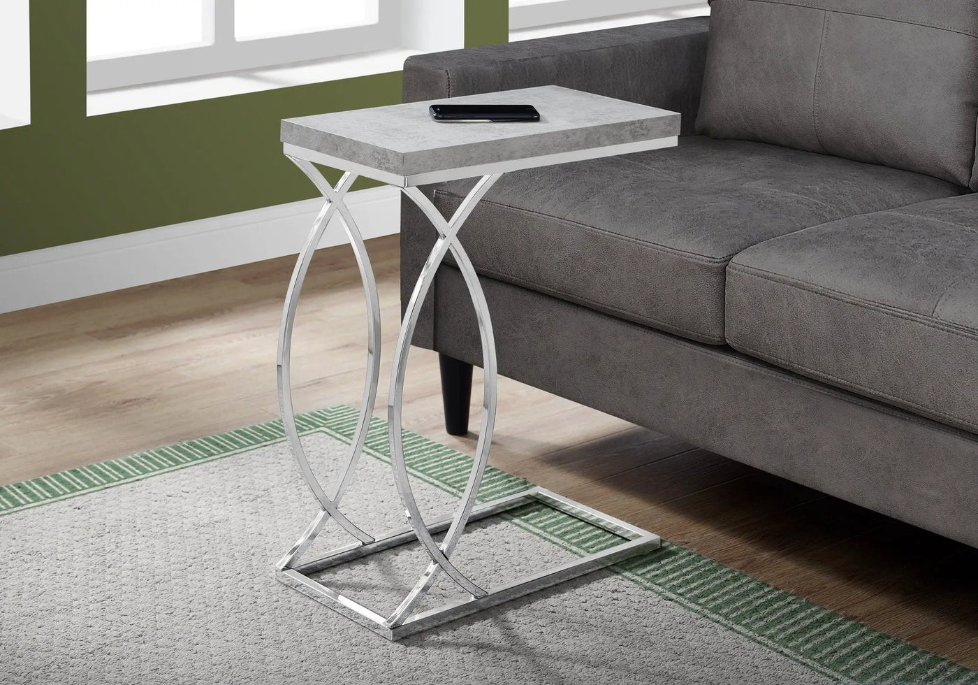 Accent Table, C-Shaped, Contemporary & Modern Design by HouseOfZazla
