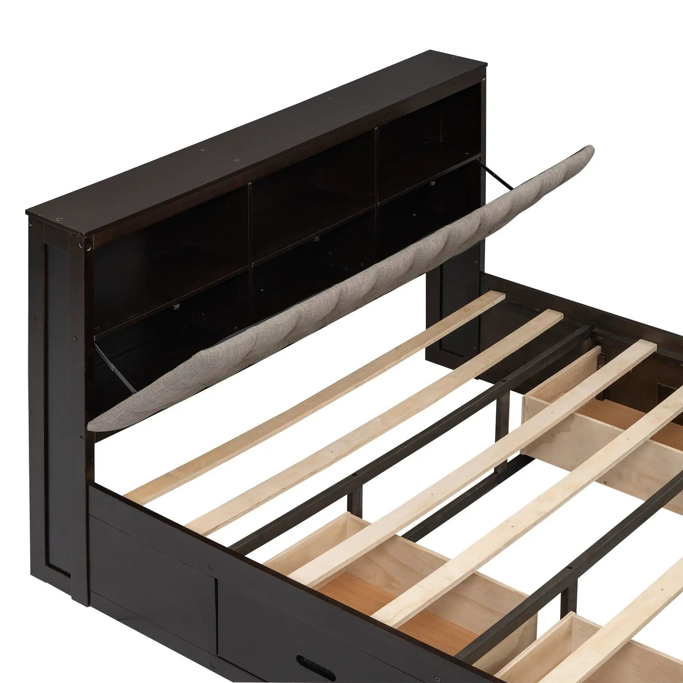 Platform Bed With Storage Headboard, Shoe Rack And 4 Drawers by HouseOfZazla