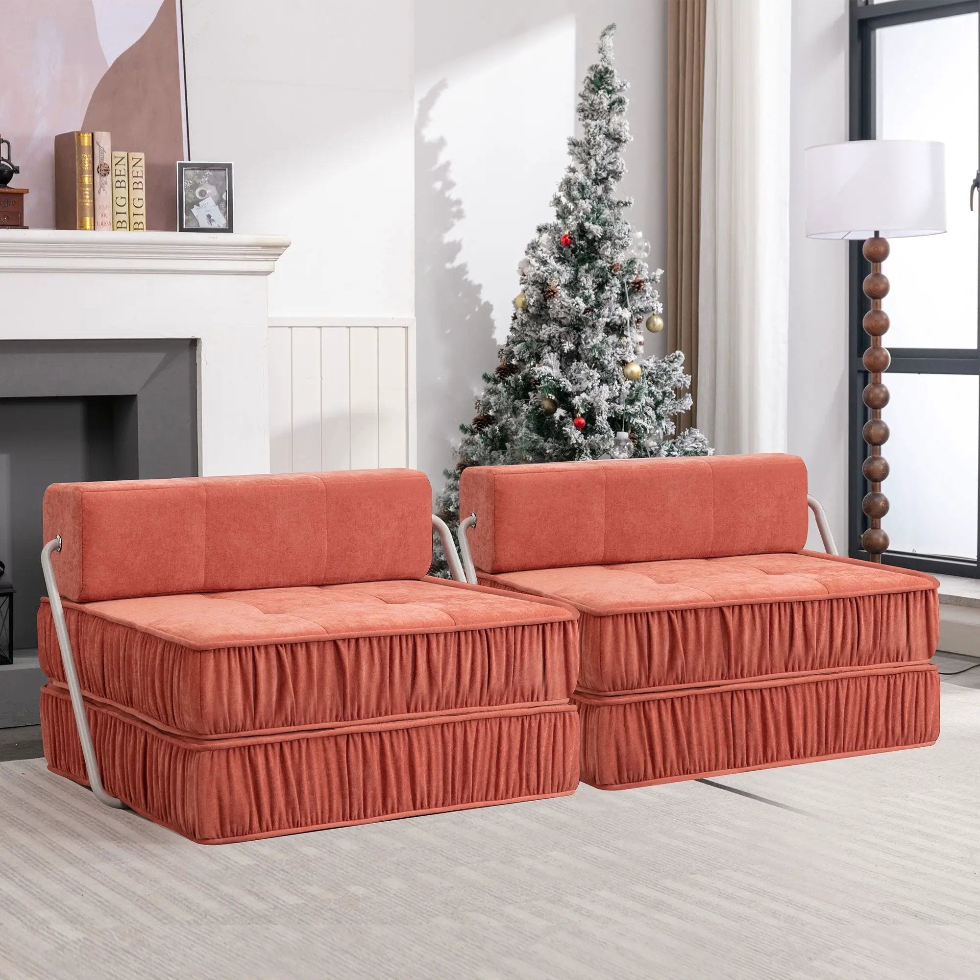 Folding Sofa With Removable Back Cushion, Convertible Futon Sleeper Chair by Unique Piece Furniture
