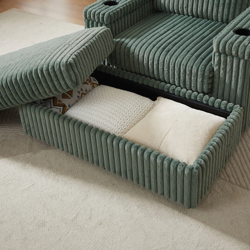 3 Seater Sofa With 2 Ottomans For Living Room by HouseOfZazla