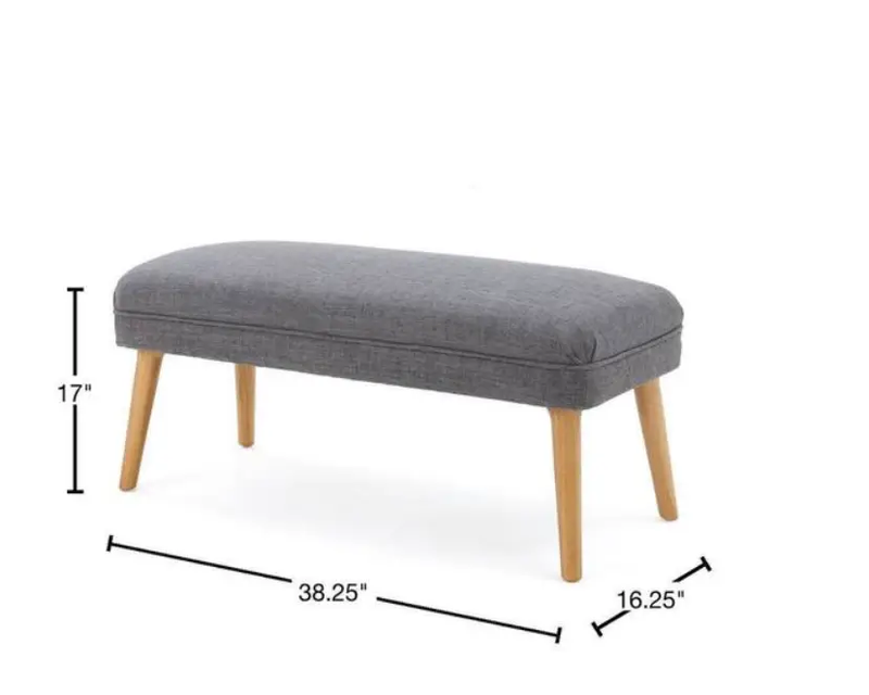 38 Inch Wide Rectangle Ottoman Bench Footstool by HouseOfZazla
