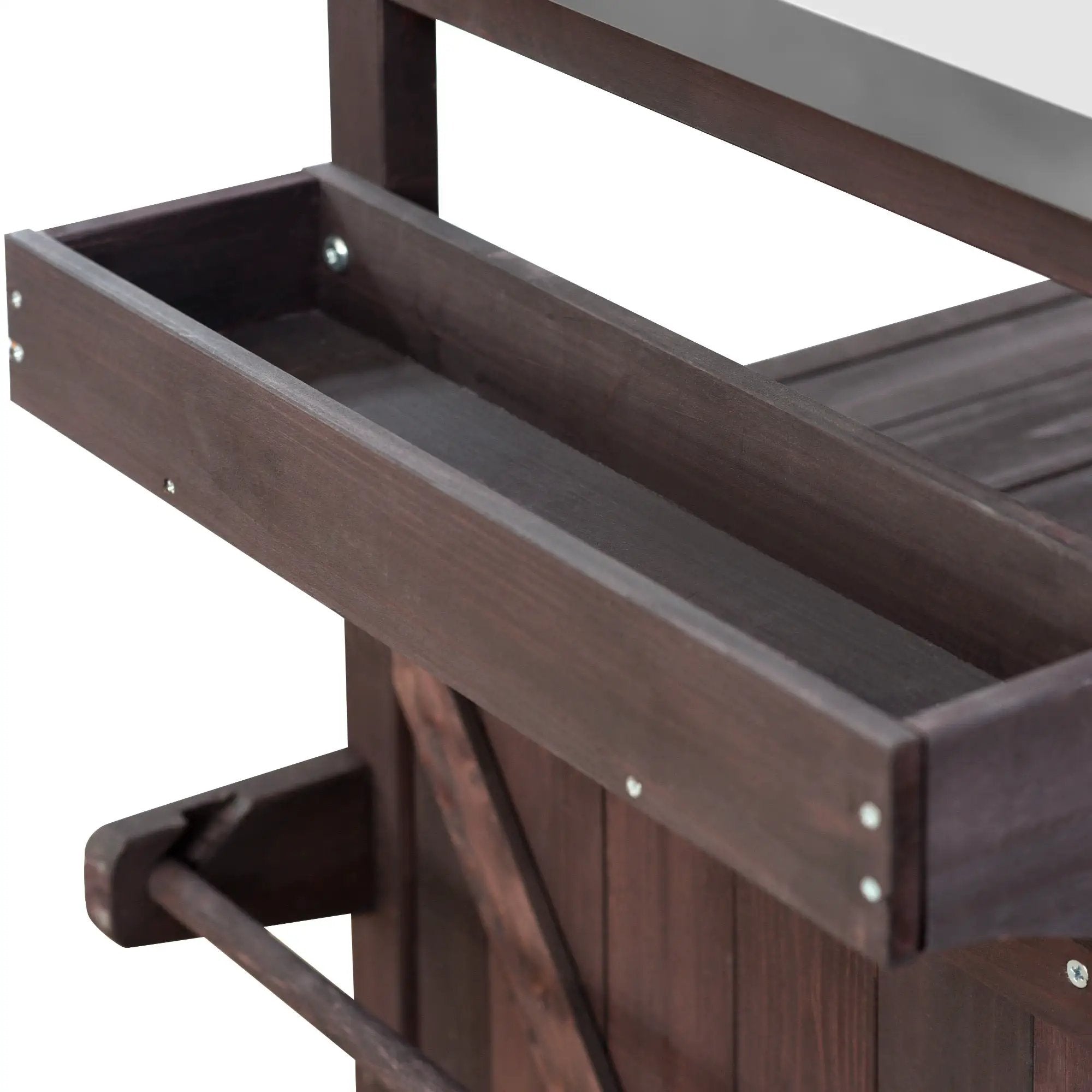 K&K Outdoor Kitchen Island, Rolling Bar Cart & Storage Cabinet by HouseOfZazla