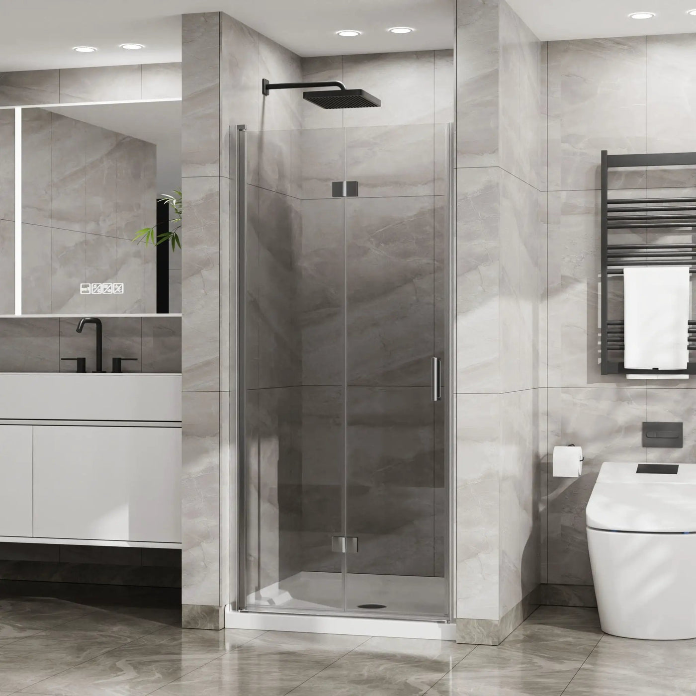 Goodyo - Frameless Glass Shower Door Bifold by HouseOfZazla