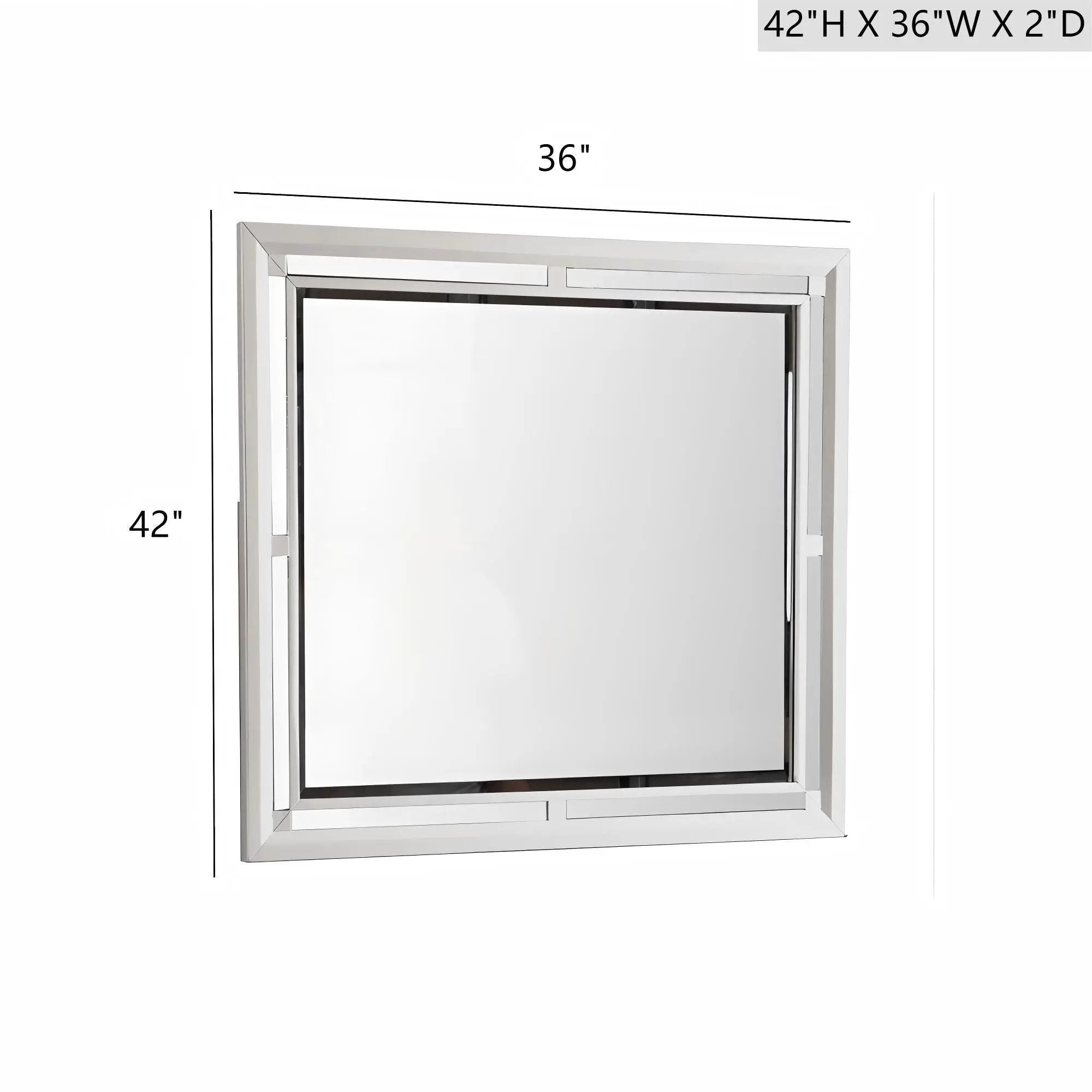 Alana - Mirror - Silver Champagne by Unique Piece Furniture