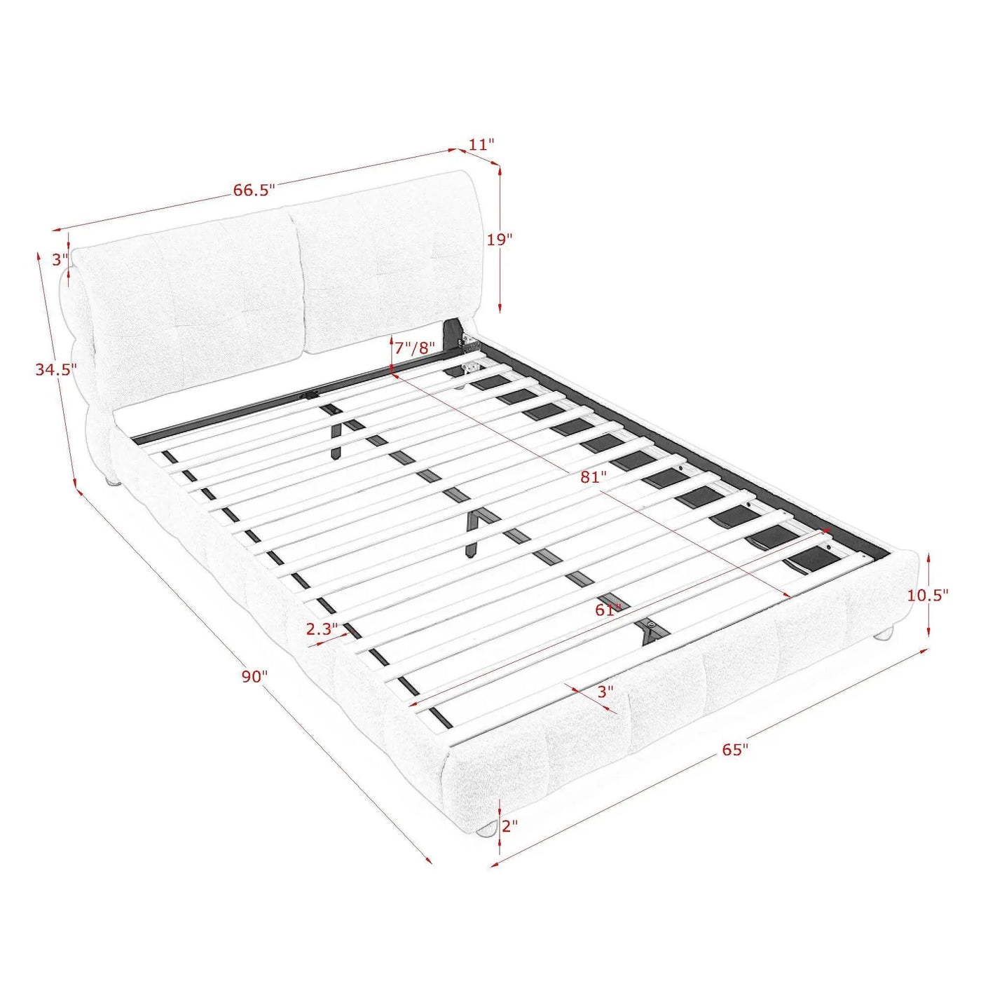 Platform Bed & Upholstered Frame by HouseOfZazla