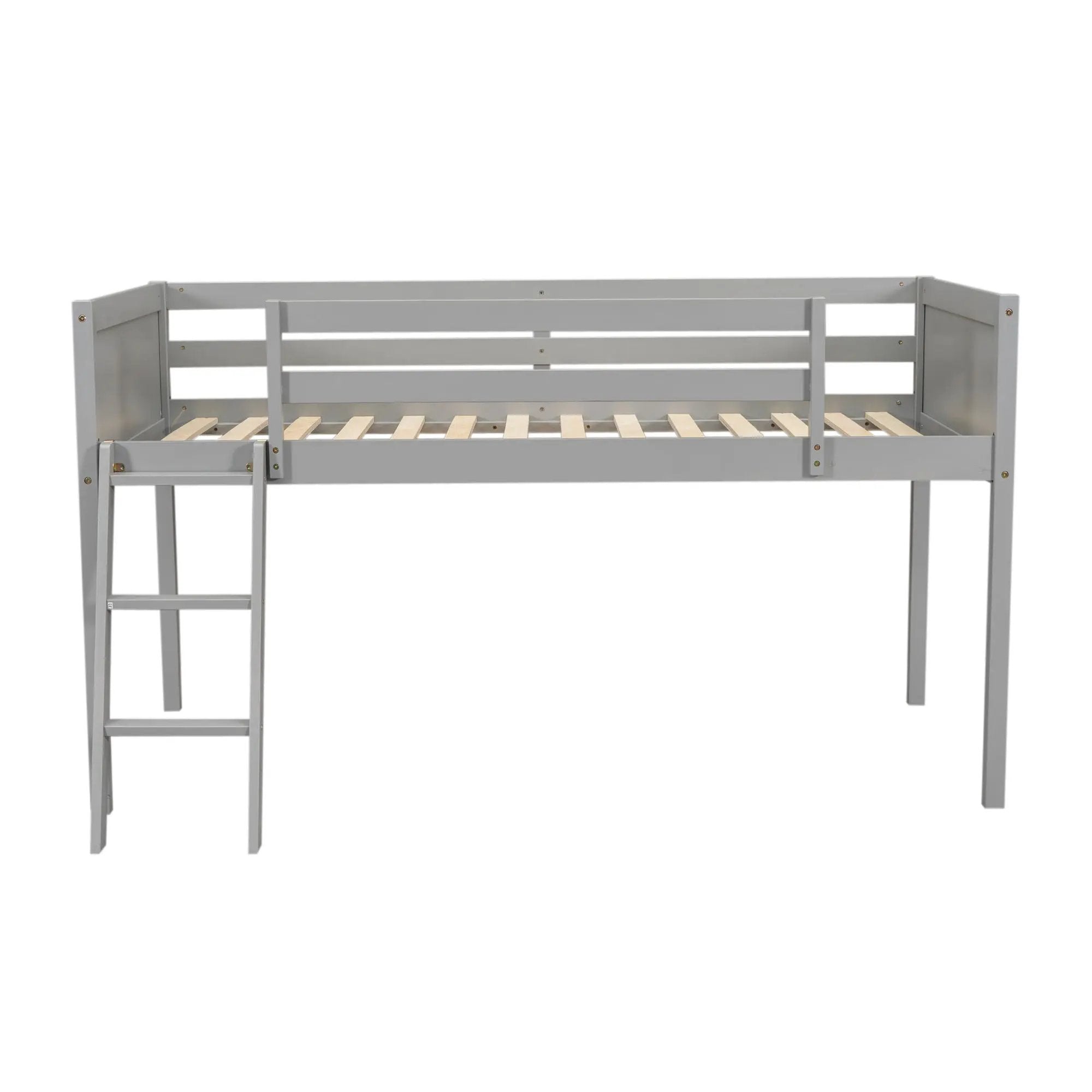 Low Loft Bed With Adjustable Ladder