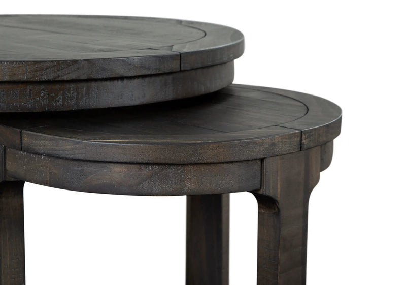 Boswell - Round Nesting End Table - Peppercorn by Unique Piece Furniture