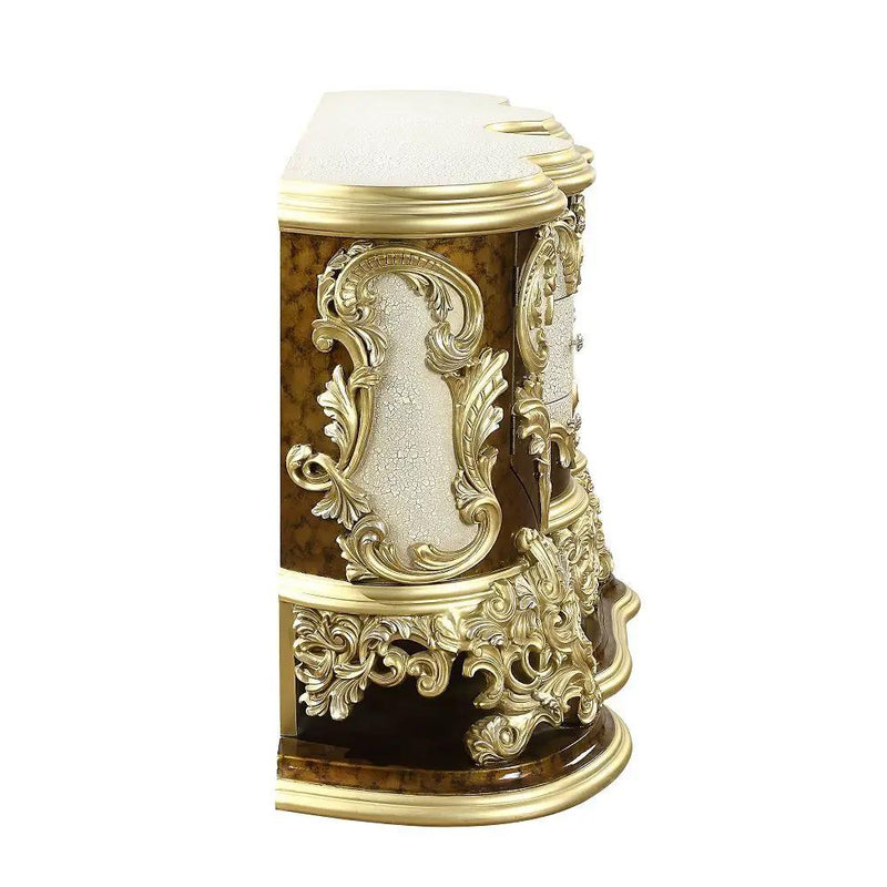 Desiderius - Dresser - Antique Gold & Hand Painted Brown by Unique Piece Furniture