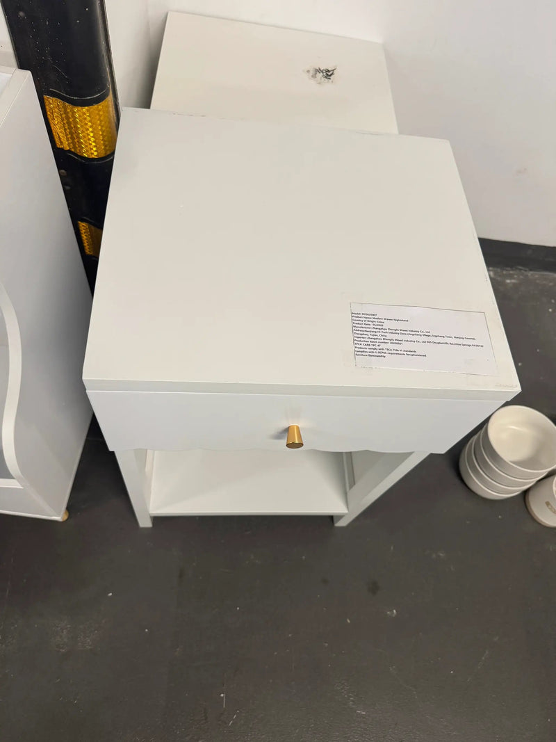 Modern Bedside Table with Drawer and Open Shelf by HouseOfZazla