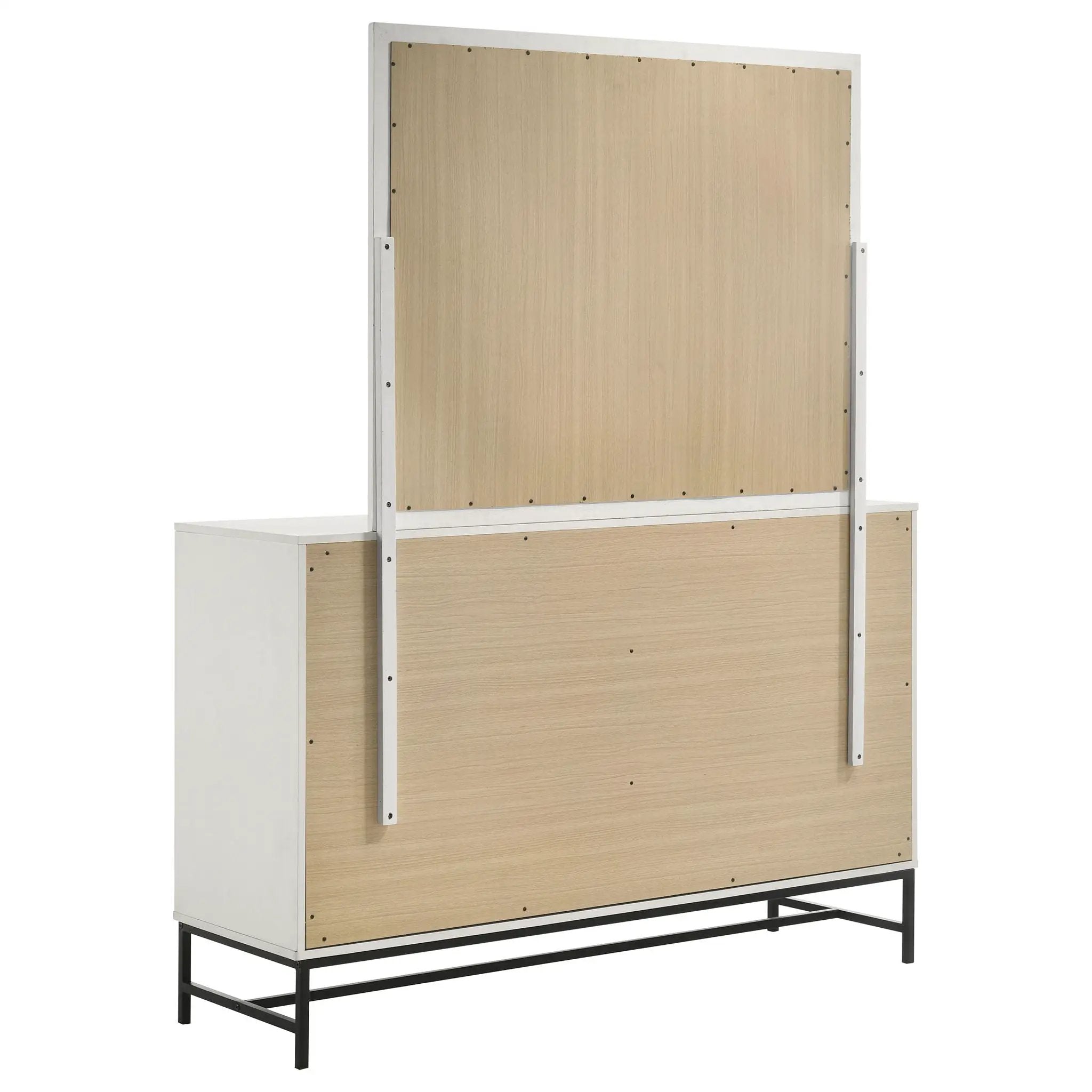 Sonora 6-drawer Dresser with Mirror White by Unique Piece Furniture