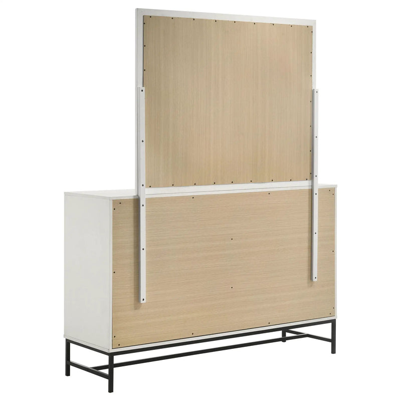Sonora 6-drawer Dresser with Mirror White by Unique Piece Furniture