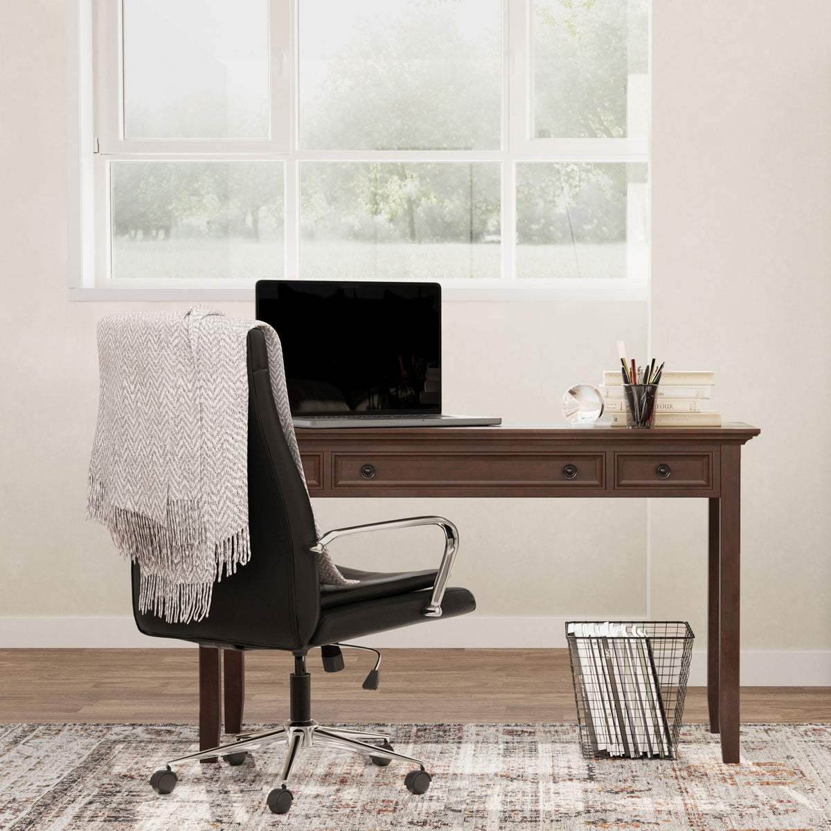 Handcrafted Writing Desk with Drawers - Light or Dark Brown, photo 2 of 19