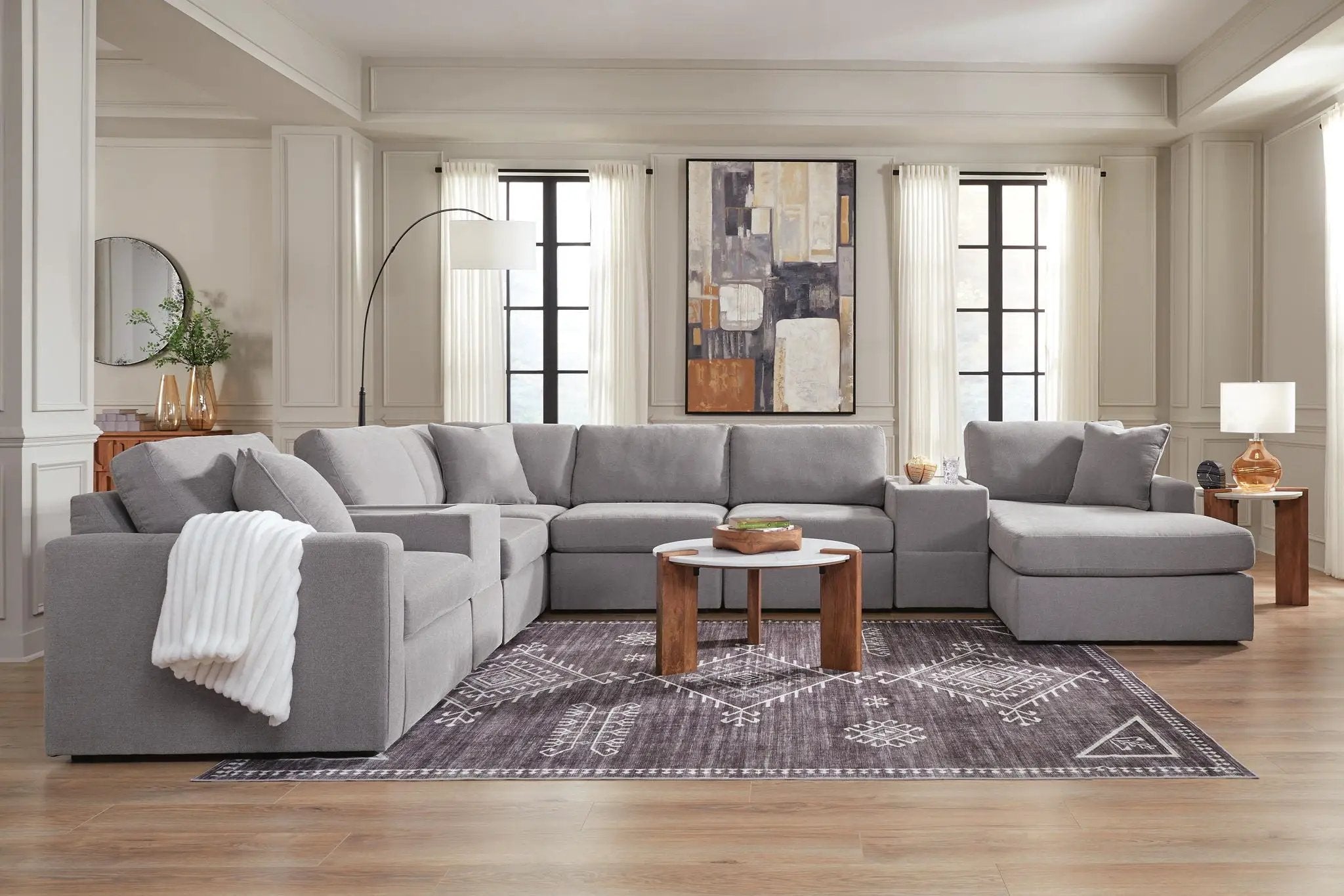 Modmax - Sectional - Granite by Unique Piece Furniture