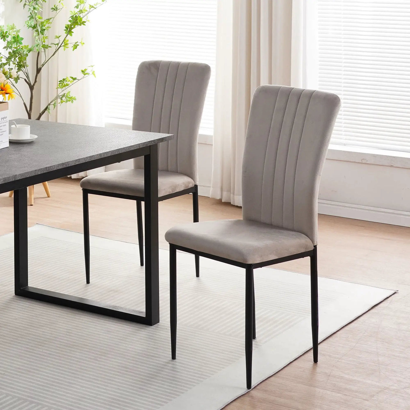Velvet Dining Chairs For Dining Room (Set of 4) by HouseOfZazla
