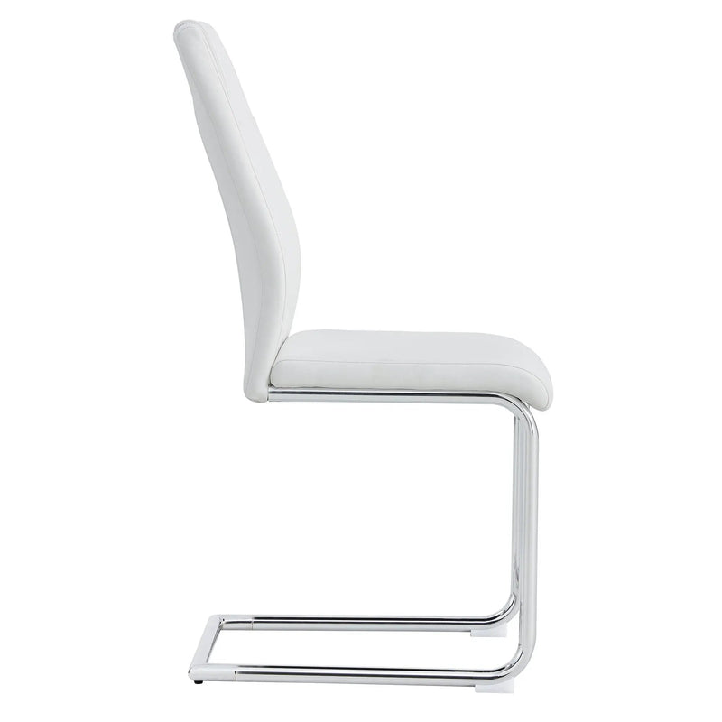 Modern Dining Chairs With Padded Seat, Metal Legs by HouseOfZazla