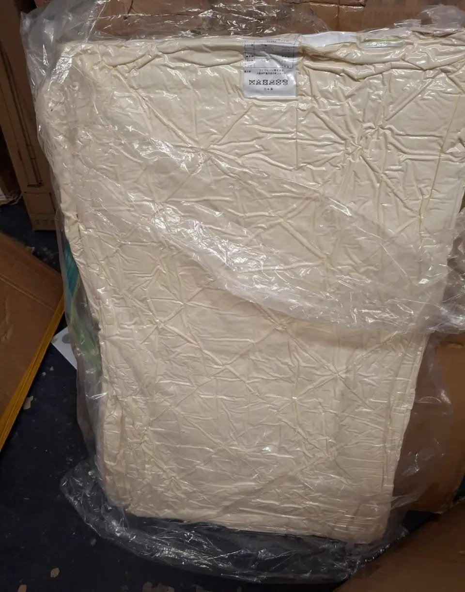 FULI Japanese Futon Mattress, Japanese Floor Mattress, Floor Bed, Tatami Foldable Bed, Roll Up Sleeping Pad, Shikibuton, Made in Japan (White, Twin) by Selzalot
