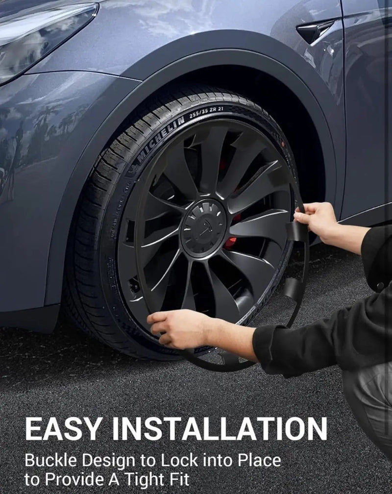 BASENOR Tesla Model Y 21 Inch Wheel Rim Protector ABS Rim Guard Hubcap Curb Rash Cover Car Protection Tire Trim Rings for Model Y Exterior Ac by Selzalot