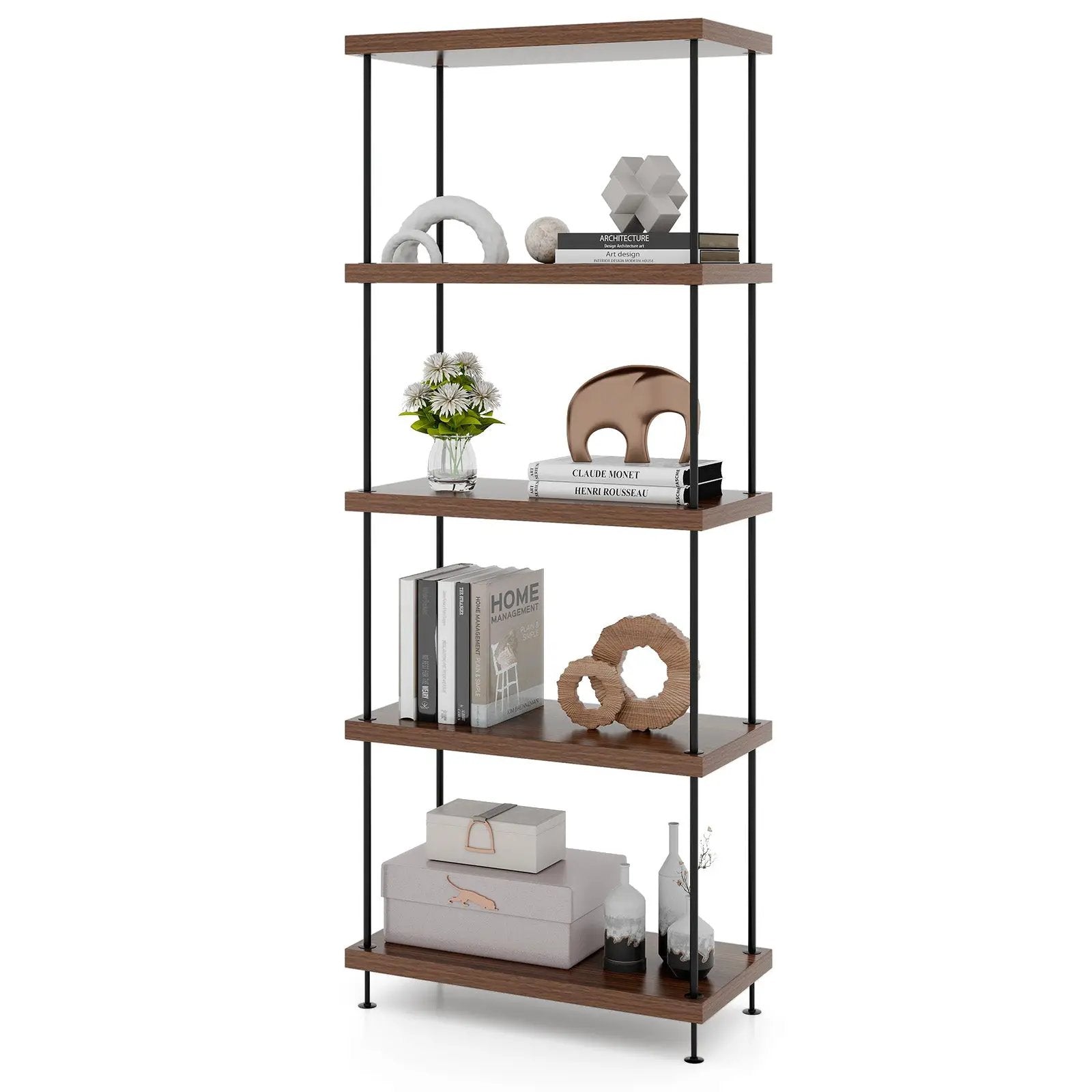 2/3/4/5-Tier Multipurpose Display Rack with Metal Frame-5-Tier by DirectDeals