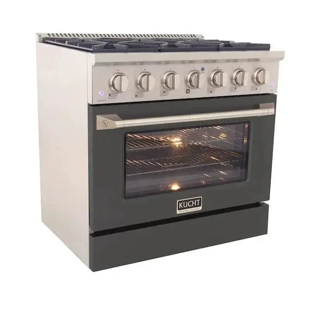 Kucht 36” Pro-Style Kitchen Dual Fuel Range - KDF362-GR by Farmhouse Kitchen and Bath