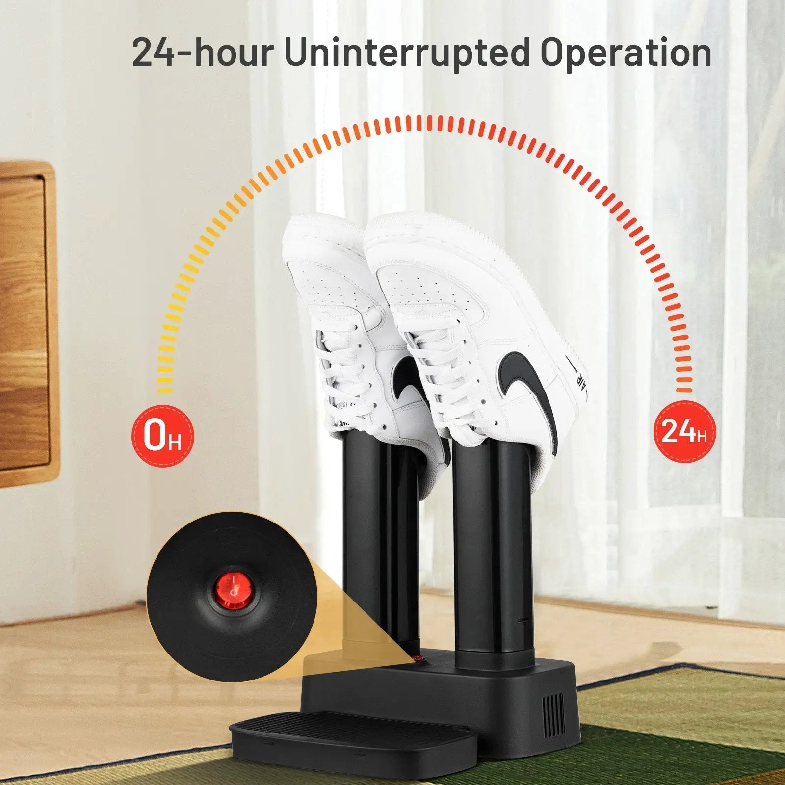 2-Shoe Electric Shoe Dryer with Portable Adjustable Warmer by DirectDeals