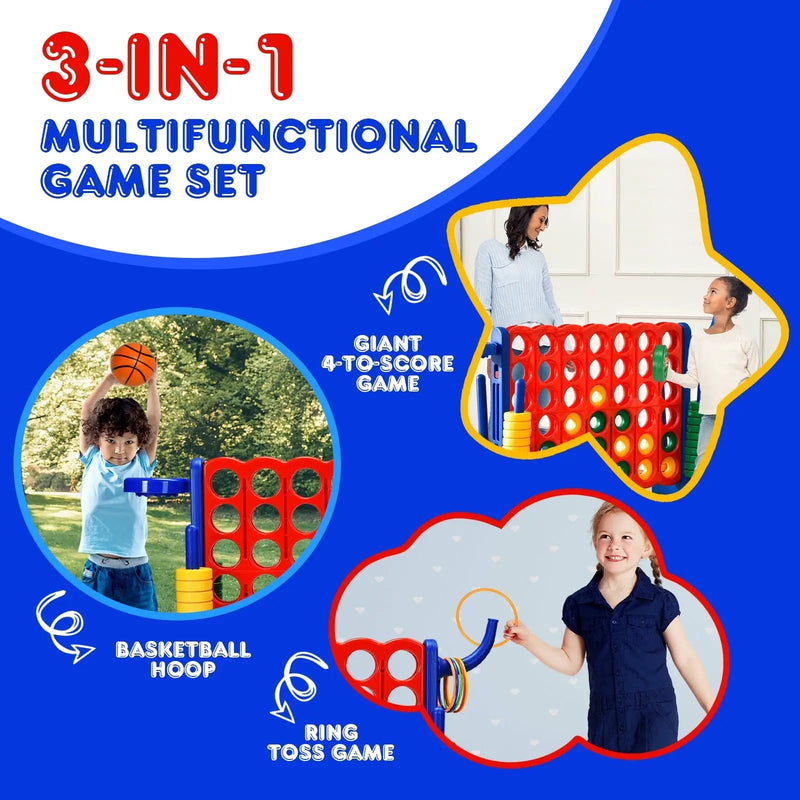 2.5Ft 4-to-Score Giant Game Set-Green by DirectDeals