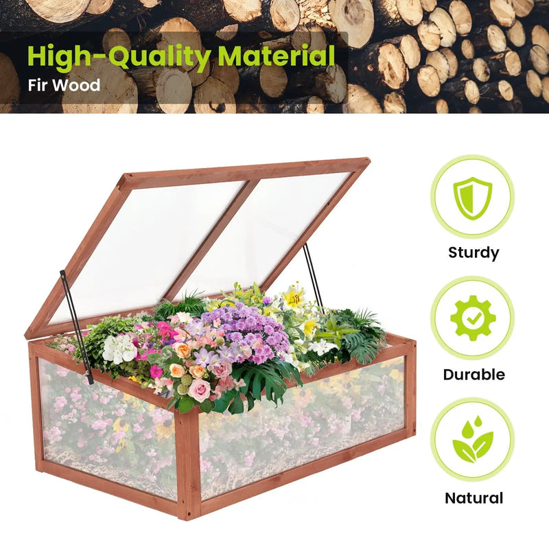Outdoor Indoor Garden Portable Wooden Greenhouse by DirectDeals