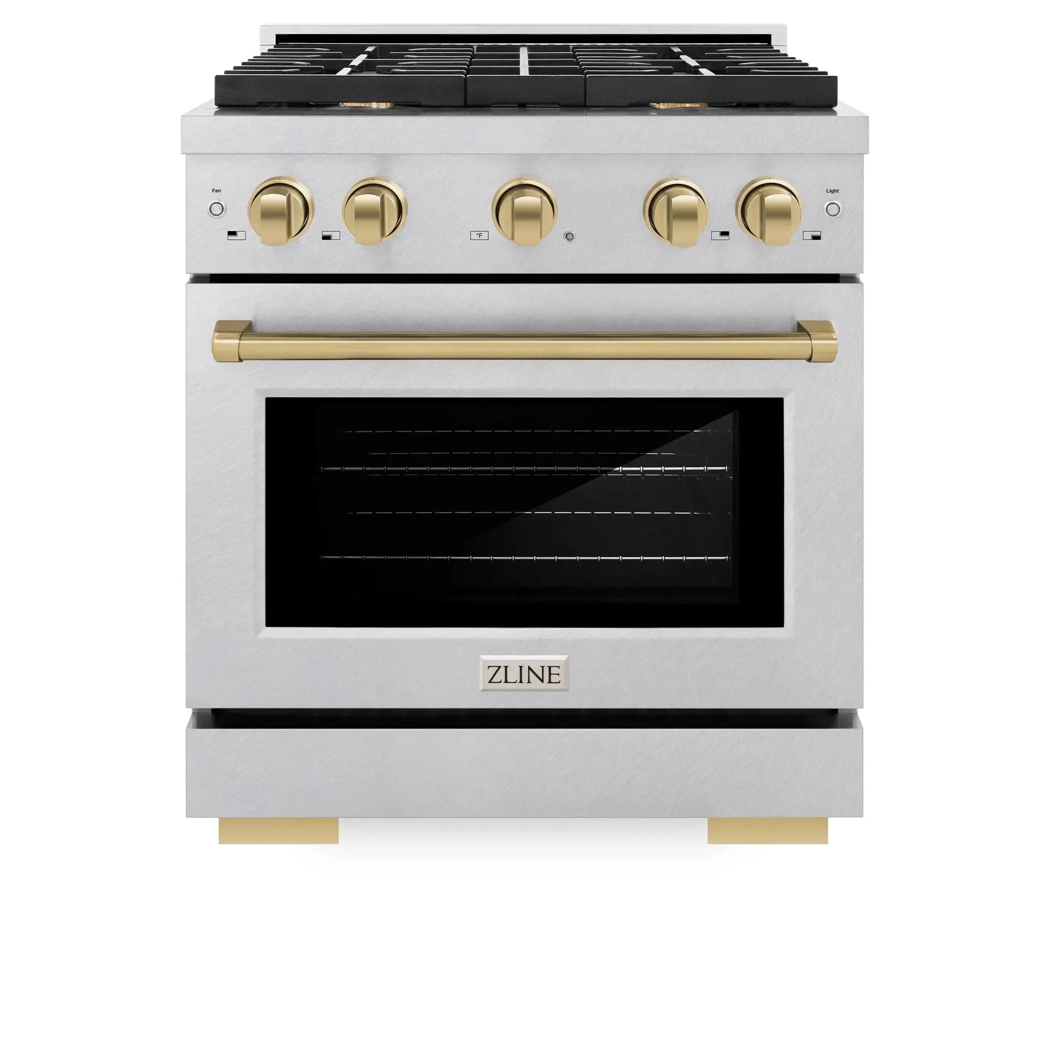 ZLINE 30"Paramount Dual Fuel Range DuraSnow® Champagne Bronze SDRSZ-30-CB by Farmhouse Kitchen and Bath