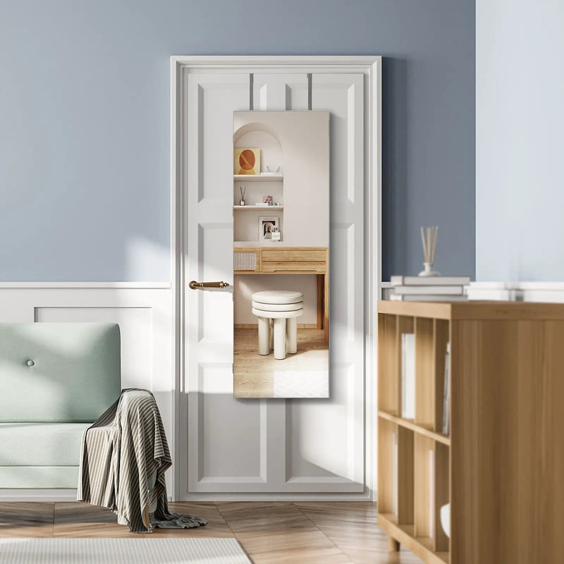 Lockable Storage Jewelry Cabinet with Frameless Mirror by DirectDeals