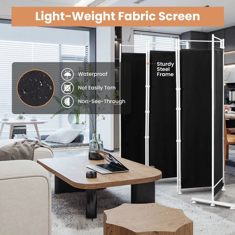 6-Panel Room Divider Folding Privacy Screen by DirectDeals