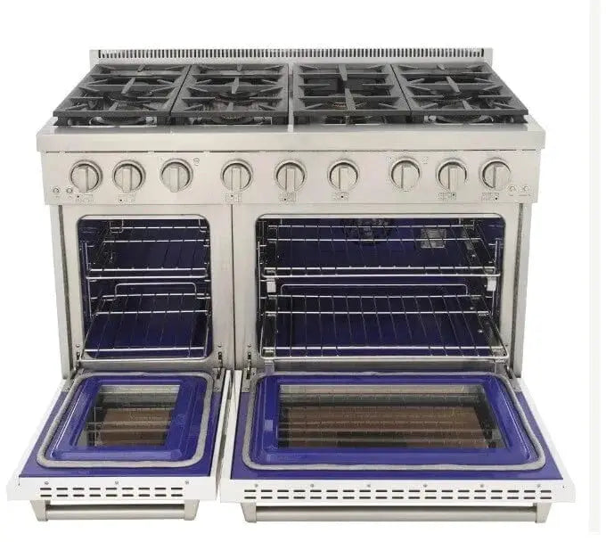 Kucht 48" Freestanding Professional Gas Range KFX4800X-W by Farmhouse Kitchen and Bath