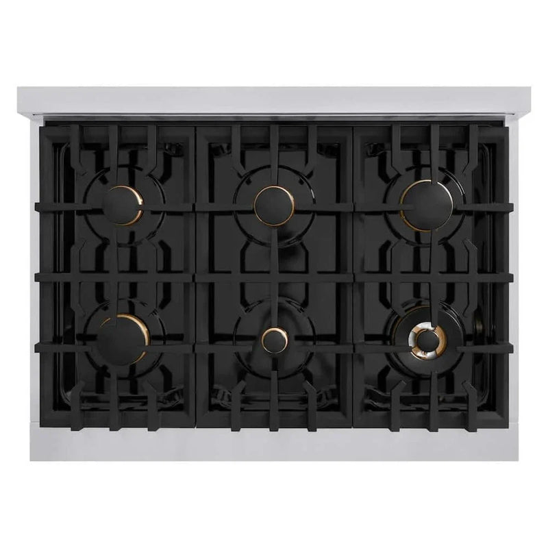 ZLINE 48" Select Gas Range Convection Gas Oven Stainless Steel Champagne Bronze HGRZ-48-CB by Farmhouse Kitchen and Bath