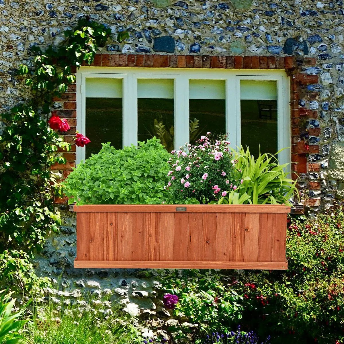 Wooden Decorative Planter Box for Garden Yard and Window by DirectDeals