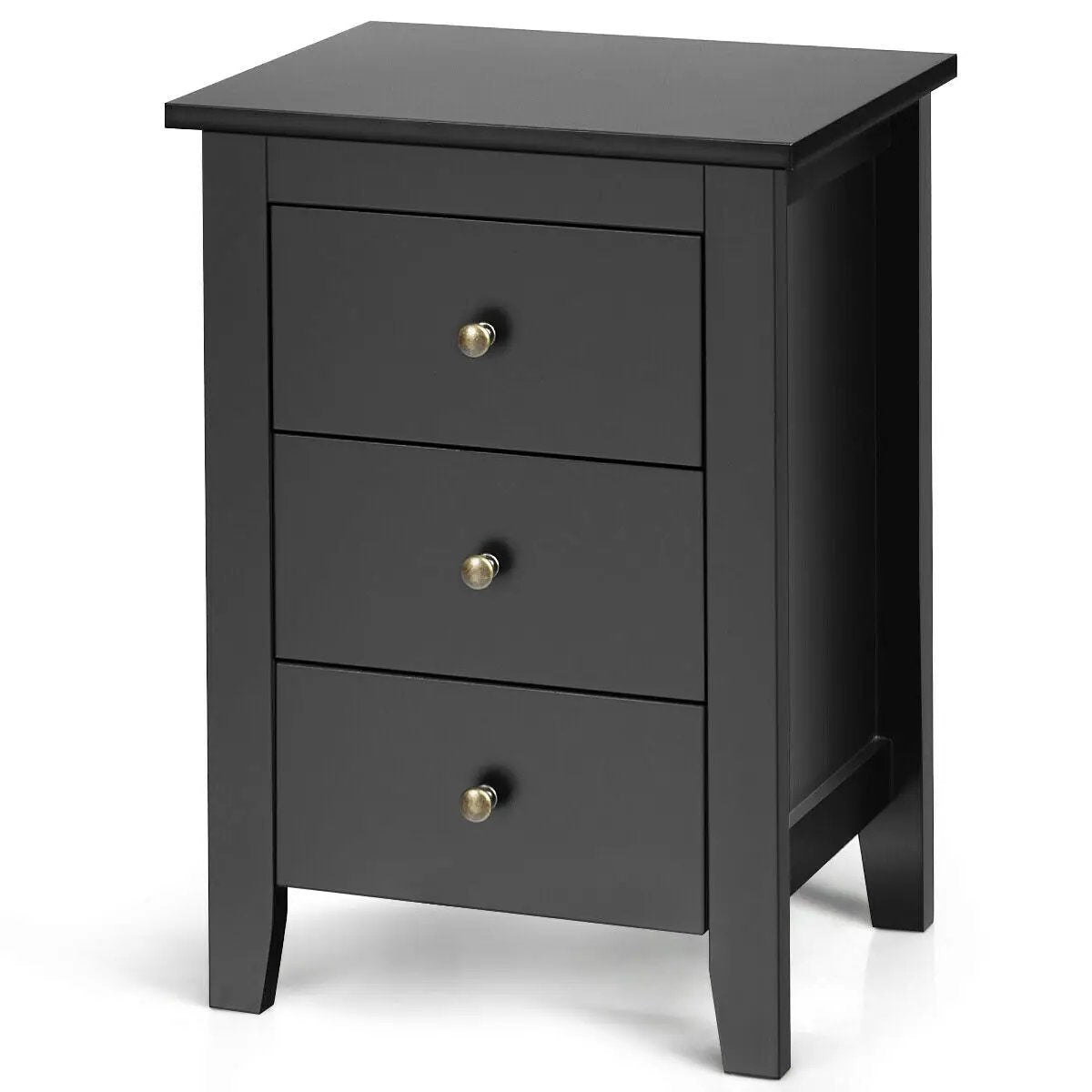 Nightstand End Beside Table Drawers Modern Storage Bedroom Furniture by DirectDeals