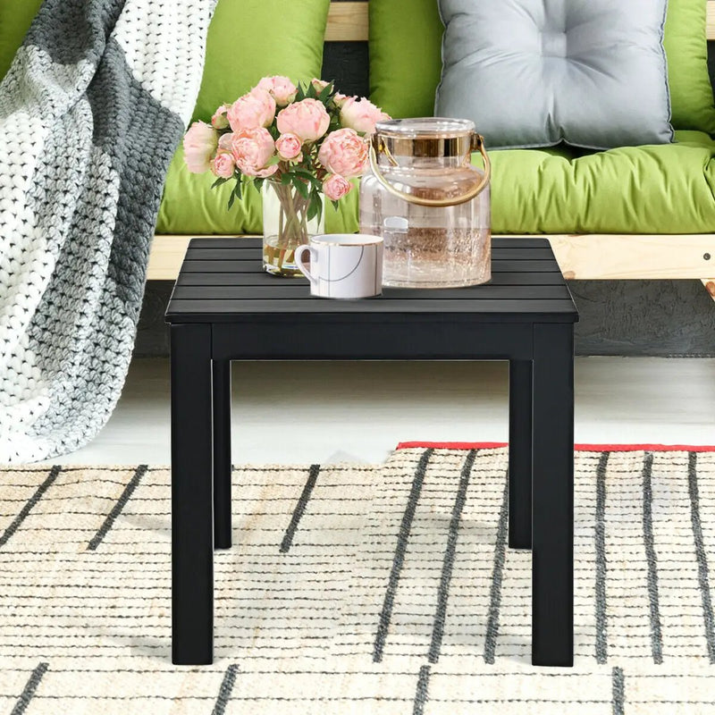 Wooden Square Patio Coffee Bistro Table by DirectDeals