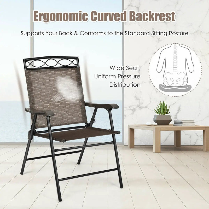 Set of 4 Patio Folding Chairs by DirectDeals