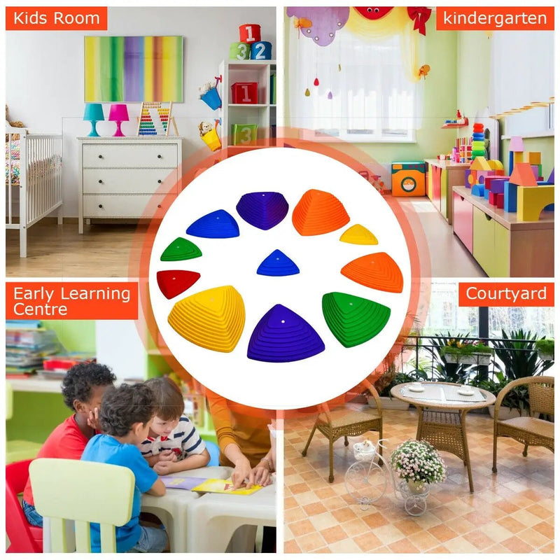 11 Pieces Non-Slip Bottom Kids Balance Stepping Stones by DirectDeals