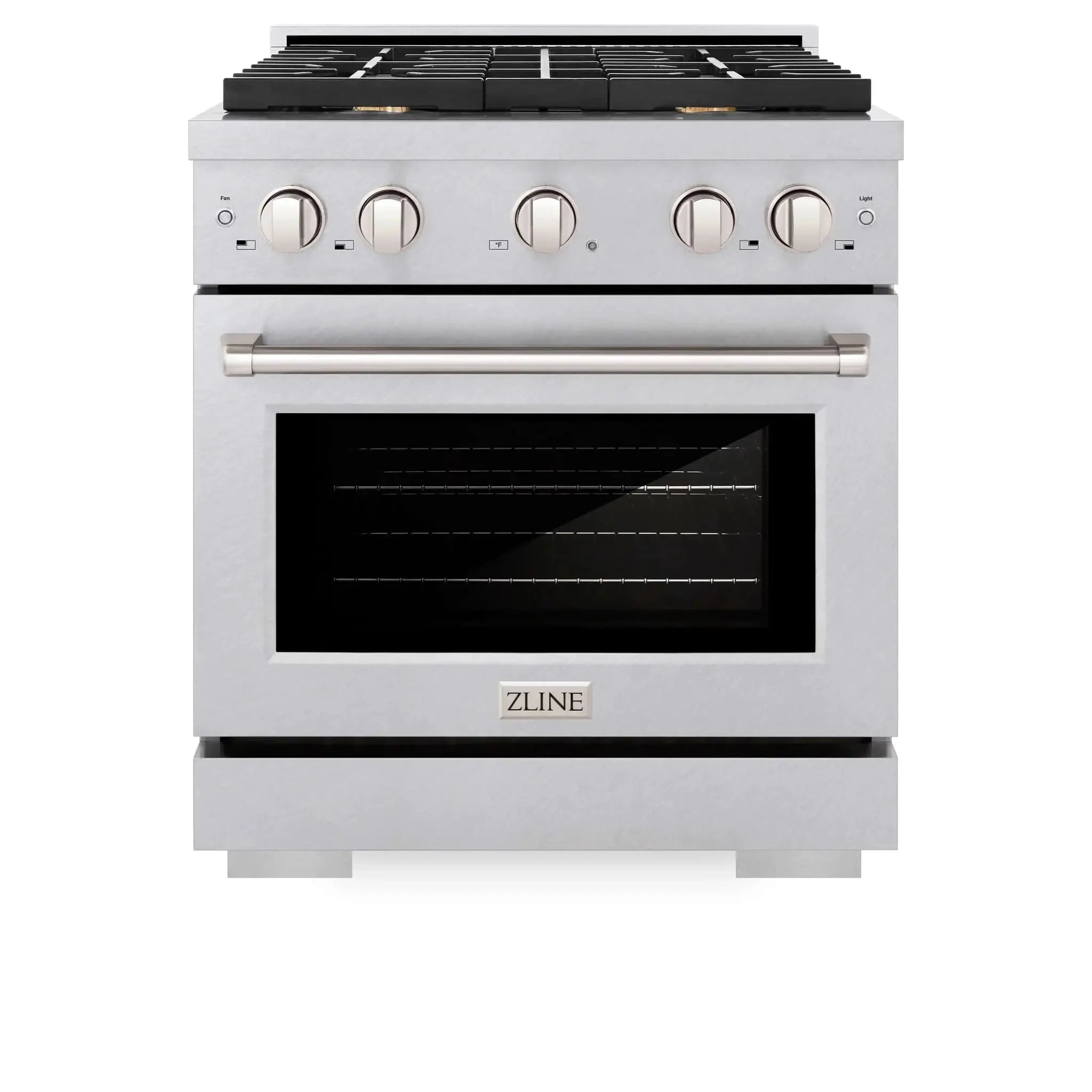 ZLINE 30"Paramount Dual Fuel Range DuraSnow® Brass Burners SDRS-BR-30 by Farmhouse Kitchen and Bath