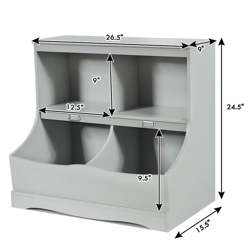 Kids Floor Cabinet Multi-Functional Bookcase by DirectDeals