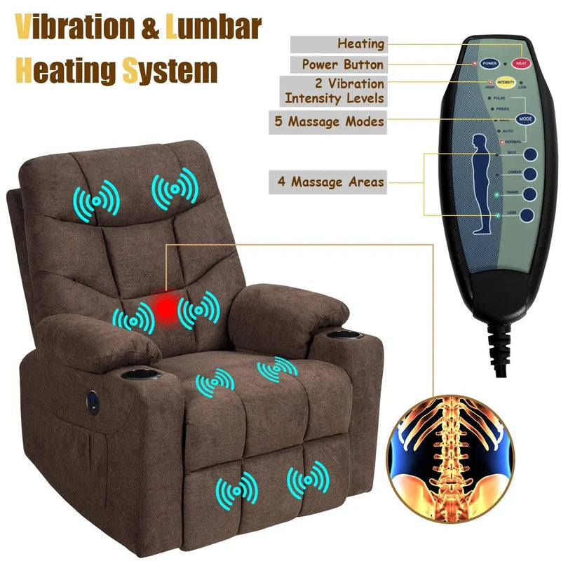 Electric Power Lift Recliner Massage Sofa by DirectDeals