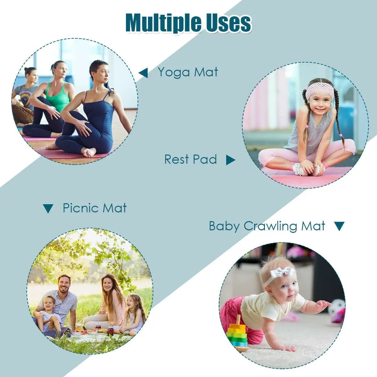 Workout Yoga Mat for Exercise by DirectDeals