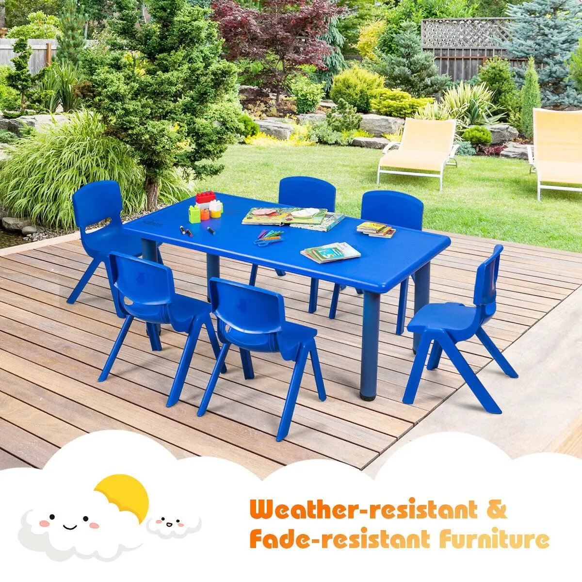 6-pack Kids Plastic Stackable Classroom Chairs by DirectDeals